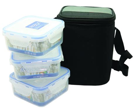 Buy Roxx Pure Lock Container Set with Insulated Bag, 3-Pieces Online at ...