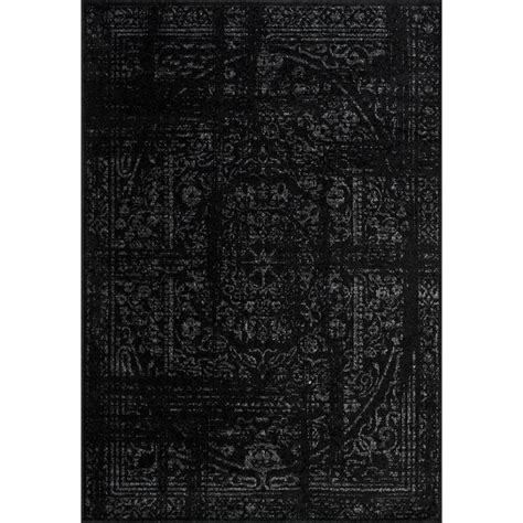 nuLOOM Smoky 5 X 8 (ft) Black Indoor Medallion Vintage Area Rug in the ...