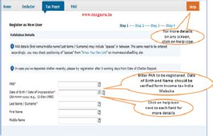 How to Register as New User-Taxpayer on TRACES