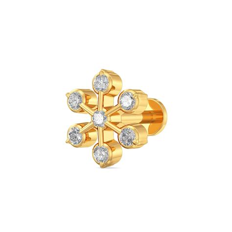 Joyalukkas 22k (916) Yellow Gold and Diamond Nose Pin : Amazon.in: Fashion