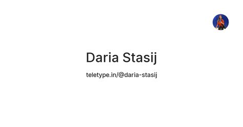 Daria Stasij — Teletype