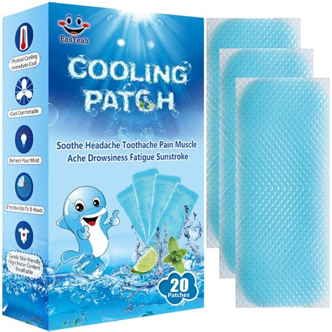 20 Sheets Cooling Patches For Fever Discomfort And Pain Relief ...
