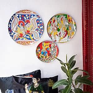 Buy RITUALISTIC Kalamkari Wall Plates- Set of 3 |Home Decor | Painting ...