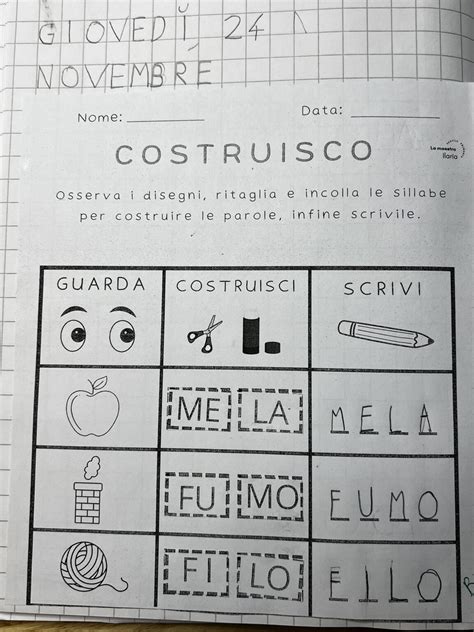 Formare parole - LA MAESTRA ILARIA