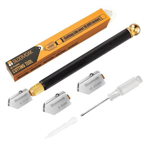 Glass Cutter Tool Set, 2-20mm 5pcs Glass Cutter Kit with Portable ...