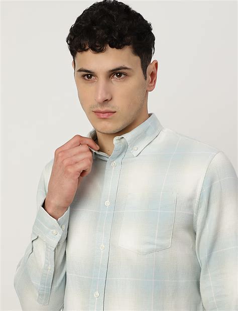 Buy Pure Cotton Checked Spread Collar Shirt at Marks & Spencer