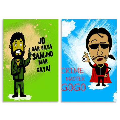 ZEBO TREND Combo Set of 2 Poster Crime Master Gogo & Gabbar Cartoon ...