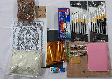 BK GALLERY Tanjore Painting Kit - Poster Paint, Brush Set, Palette ...