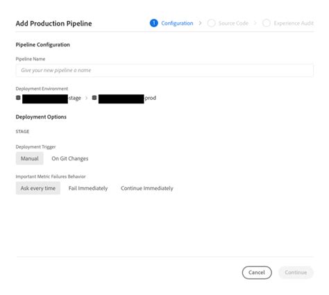 프로덕션 파이프라인 추가 | Adobe Experience Manager