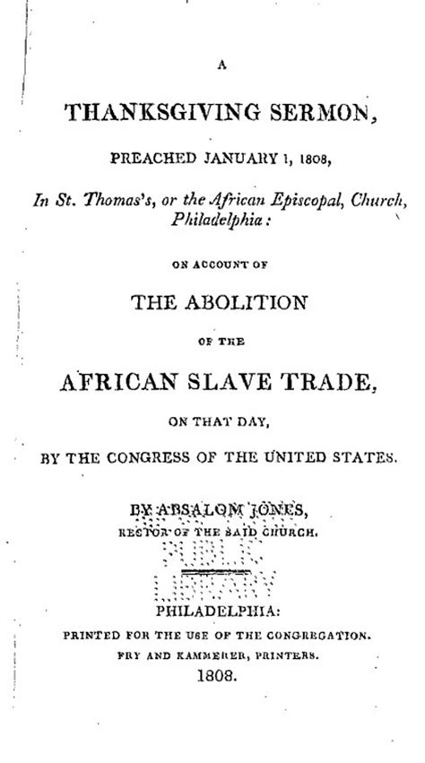 A Thanksgiving Sermon in St. Thomas, or the African Episcopal Church ...