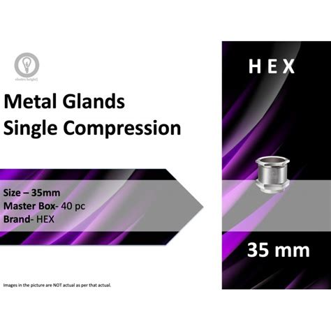 35mm Single Compression Metal Cable Gland