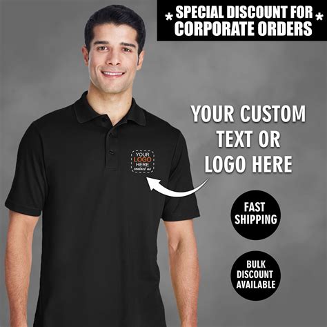 Custom Embroidered Men's Dri-fit Polo Shirt: Business Logo Work Uniform ...