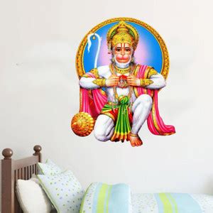 indra graphics 58 cm Lord hanuman Self Adhesive Sticker Price in India ...