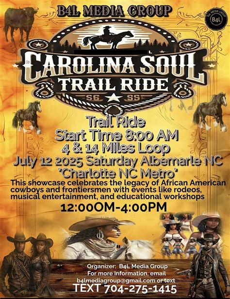 CAROLINA SOUL TRAIL RIDE, Valley Drive, Albemarle, 12 July 2025 | AllEvents