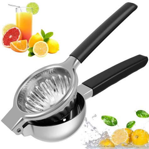 Austok Lemon Squeezer, Stainless Steel Lemon Press Juicer Manual Press ...