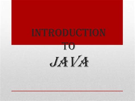 Image result for Introduction to Java Programming Language Slides
