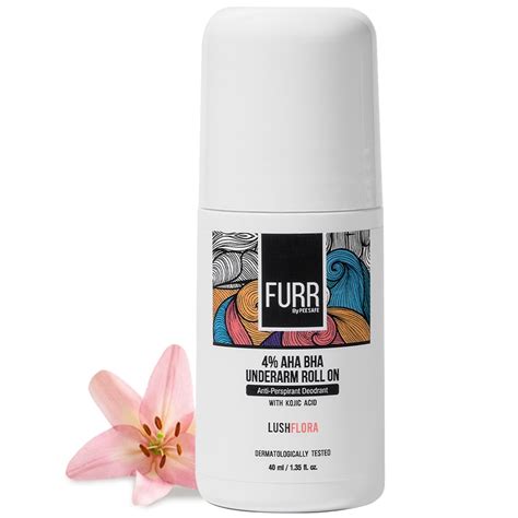 Buy Furr By Pee Safe 4% AHA BHA Underarm Roll On Lushflora, 40 ml | 19 ...