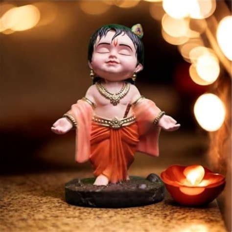 Artjenius Cute Krishna Idol for CAR Dashboard | Krishna Ji Car ...