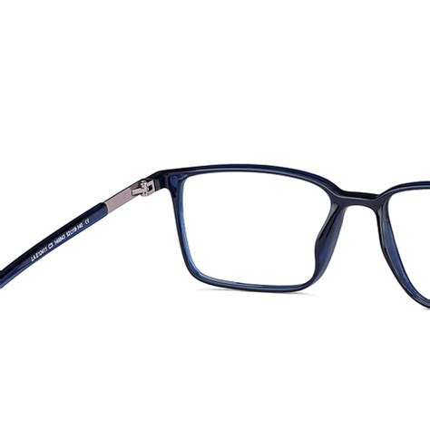 Buy Blue Gunmetal Full Rim Rectangle Lenskart Air fusion LA E12411-C3 ...