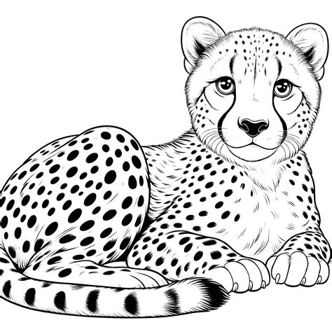 Cheetah Coloring Pages For Adults