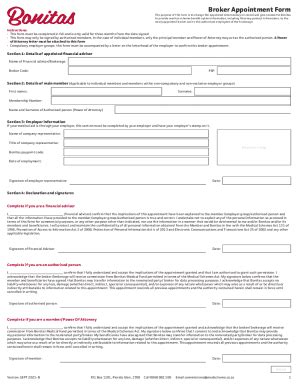 Broker Appointment Form - Fill Out, Sign & Share Online | pdfFiller