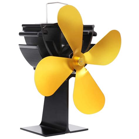 Buy 4 Blades Heat Powered Stove Eco Fan, Wood Burning Stove Fireplace ...