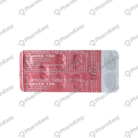 Clavix 150 MG Tablet (10): Uses, Side Effects, Price & Dosage | PharmEasy