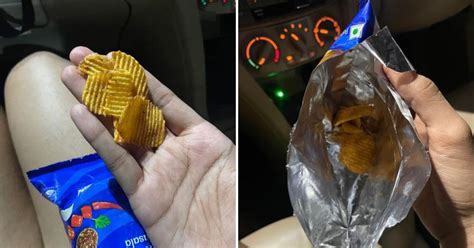 Man claimed to find only 4 pieces of chips in a Lays packet