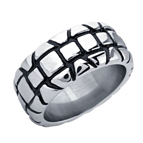 Silver Brick Artifact Ring - Stainless Steel | Non-Tarnish - INOX ...