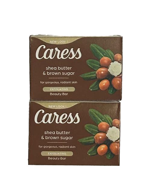 Amazon.com : Caress Shea Butter & Brown Sugar Bar Soap, 3.15 OZ, 2 Bars ...