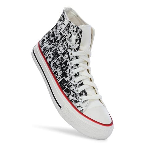 Crowcia London Anime Collage Design Ankle Length Unisex Stylish Sneake