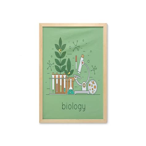 Ambesonne Lab Wall Art with Frame, Biology Laboratory India | Ubuy