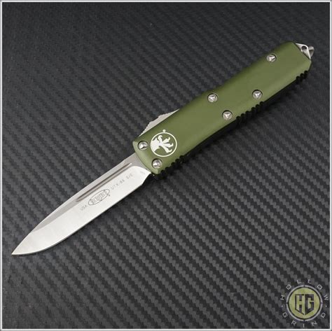 Microtech Knives OD Green UTX-85 S/E Automatic OTF D/A Knife (3in Satin ...