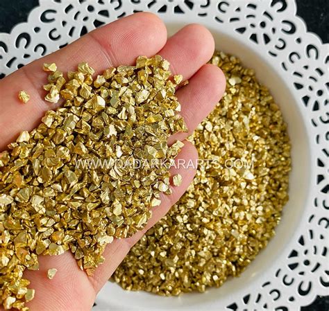 Get Inspired Antique Gold Glass Glitter Flakes 80gms : Amazon.in: Home ...