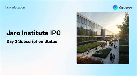 Jaro Institute IPO Day 3: Issue Subscribed 3.74x
