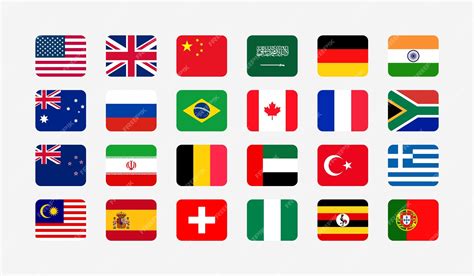 Premium Vector | Set of Giant World Country Flag Collection