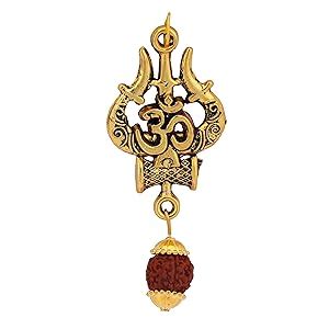 Dharmsaar Original Mahakal Locket with Rudraksha, Golden Om Trishul ...