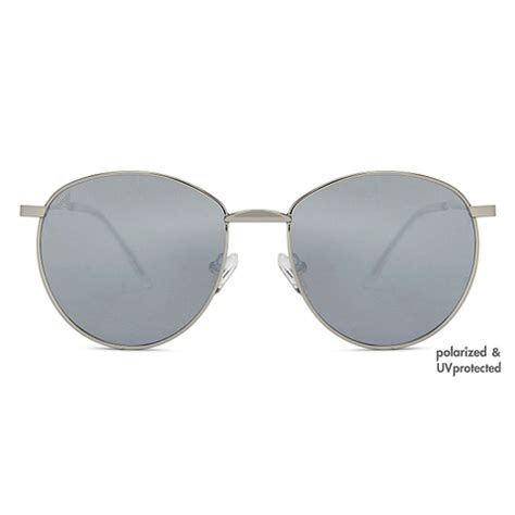 Buy Silver Transparent Grey Mirror Full Rim Round Vincent Chase ...