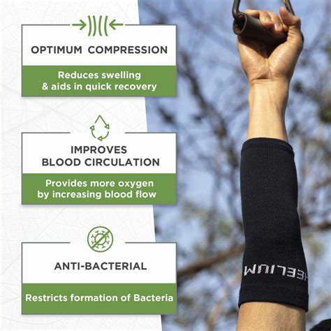 Heelium Bamboo Elbow Compression Sleeve - Pack of 2