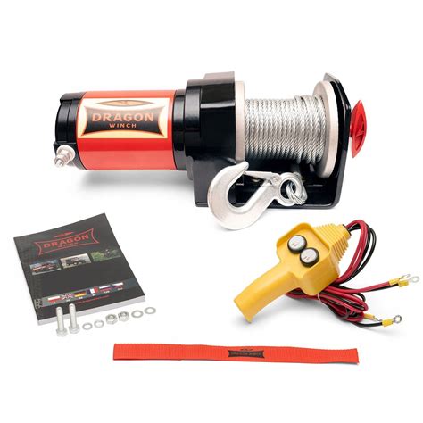 2000 lbs WYCIĄGARKA DRAGON 12V ELEKTRYCZNA WCIĄGARKA linowa do pługa ...