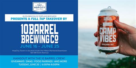 Tap Takeover Featuring: 10 Barrel Brewing, Hilton Portland Downtown, 16 ...