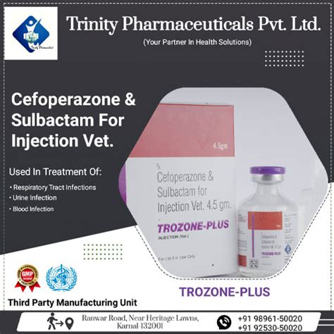 TROZONE - PLUS VETERINARY DRY INJECTIONS Trinity Pharmaceuticals
