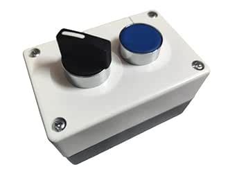 2 Way Control Box with Blue Push Button Metal & Spring Return Selector ...