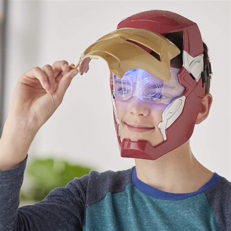 Buy Avengers Marvel Iron Man Flip FX Mask with Flip-Activated Light ...