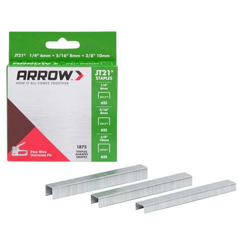 Arrow Multi-pack Staples, 1/4-inch, 5/16-inch, 3/16-inch, 1,875 Staples ...