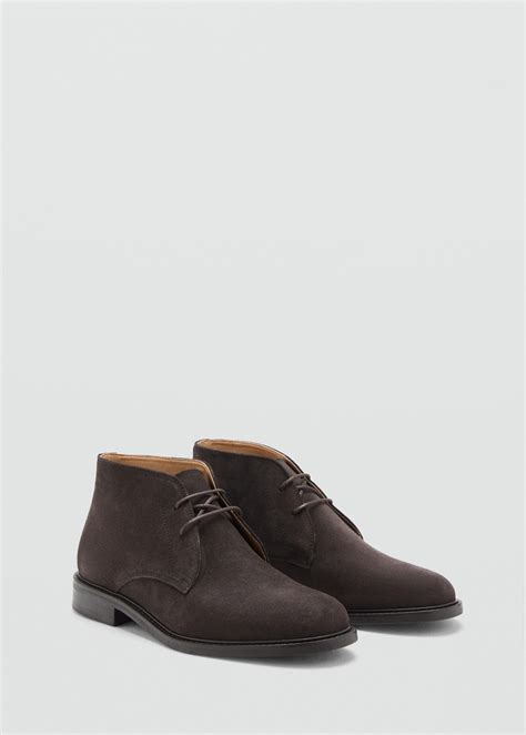 Suede leather ankle boots - Men | MANGO Canada