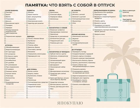 Что взять с собой в поездку: чек-лист обязательных вещей для ...