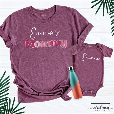 Personalized Child Name and Mommy Shirt, Custom Mom Shirt, Mothers Day ...