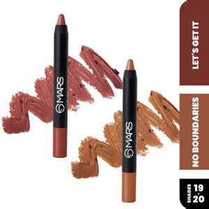 MARS Long Lasting Lip Crayon Lipsticks, Matte Finish & Waterproof ...