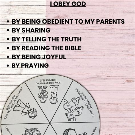 I Obey God Bible Wheel Craft Lesson, Obey God Bible Lesson Craft for ...